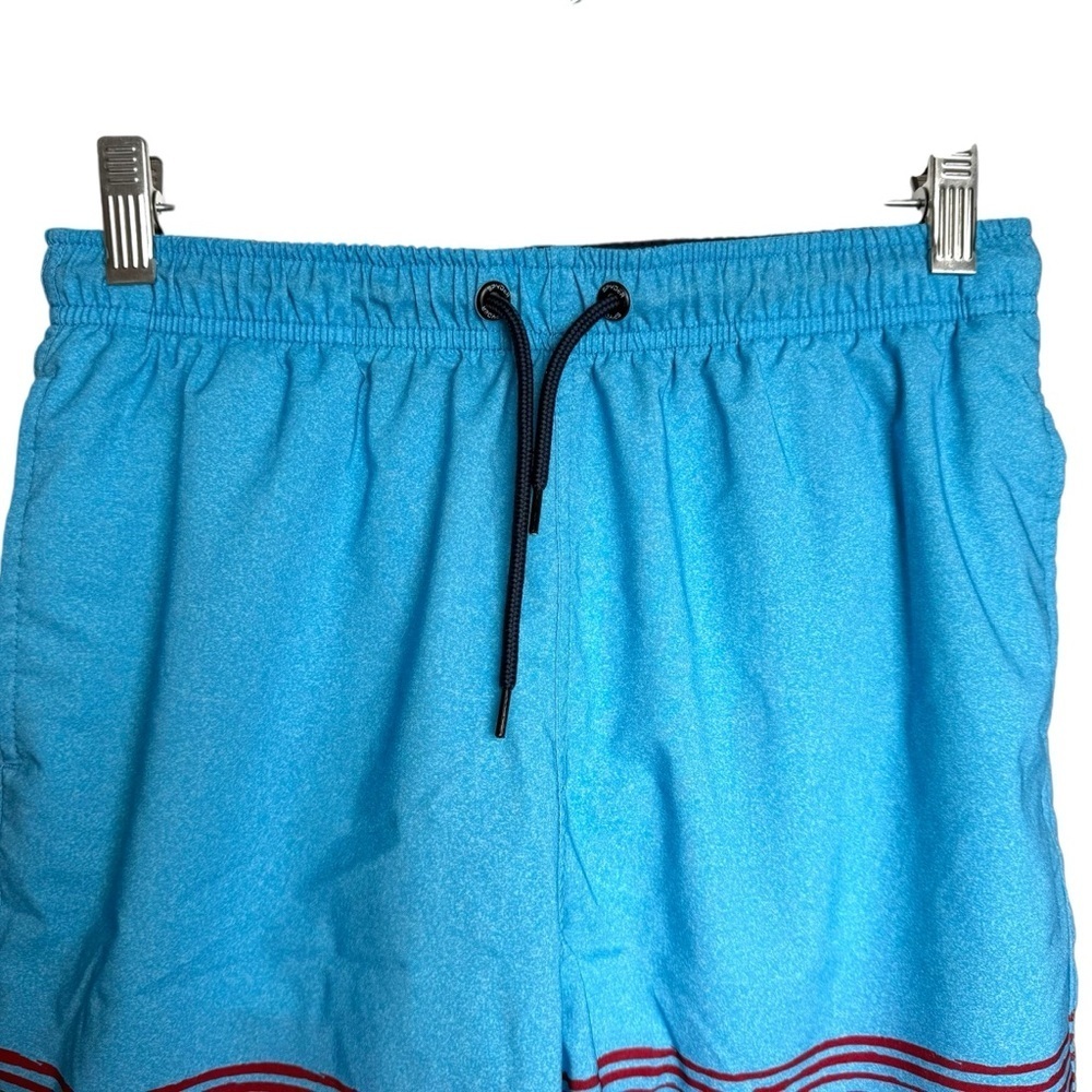 Spyder Boys Striped Board Shorts Swim Trunks Large 14/16 Blue Multicolor Logo - Picture 3 of 7